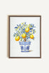 OLEKA CANVAS - LEMON BREEZE, Oeuvre sur toile étirée, encadré Brun Chêne