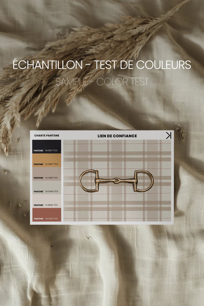 LIEN DE CONFIANCE, Oeuvre sur toile rigide, encadré brun chêne