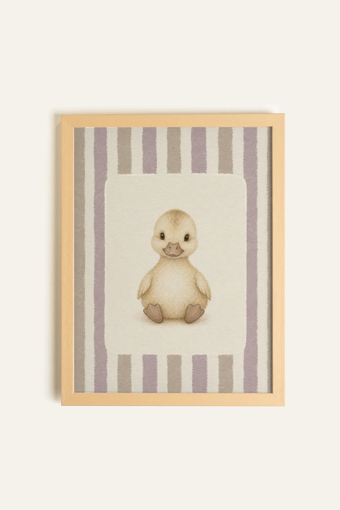 LITTLE DUCKLING, Oeuvre sur toile rigide, encadré Naturel Clair
