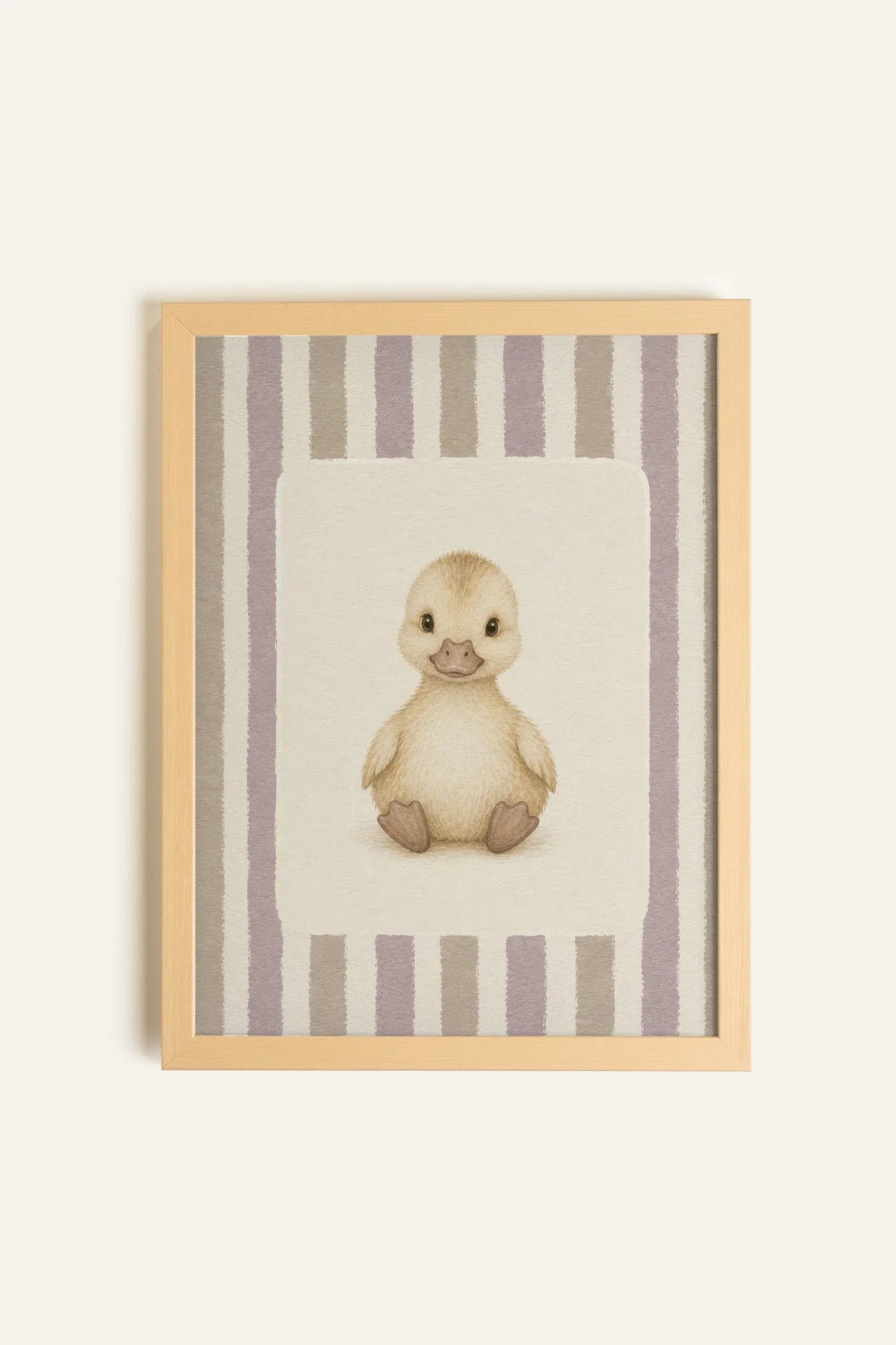 LITTLE DUCKLING, Oeuvre sur toile rigide, encadré Naturel Clair