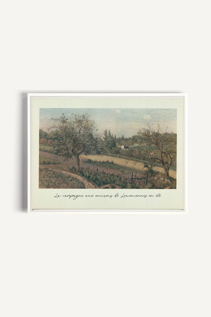 LOUVECIENNES EN ÉTÉ, Oeuvre sur toile étirée, encadré Blanc