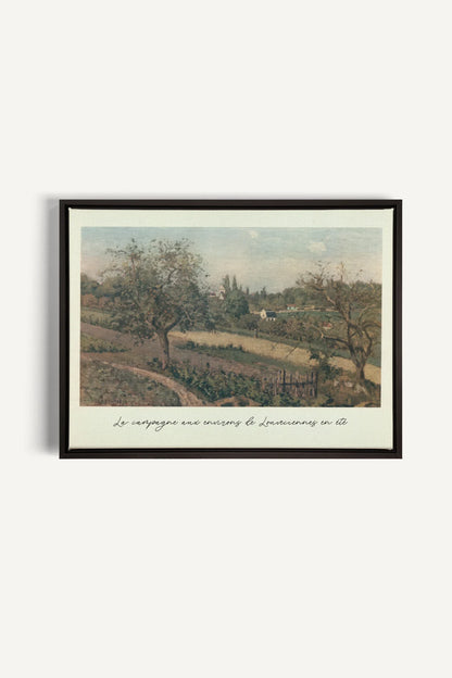 LOUVECIENNES EN ÉTÉ, Oeuvre sur toile étirée, encadré Noir