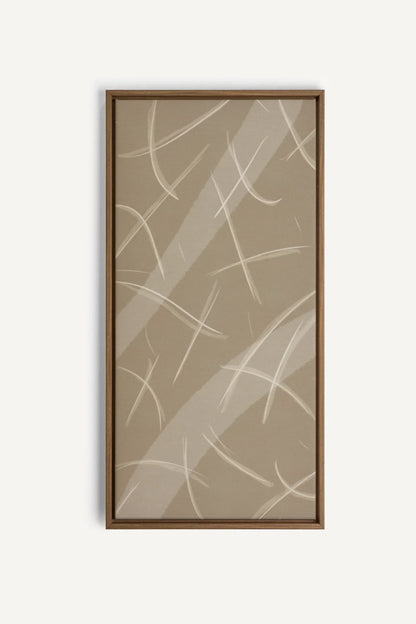 OLEKA CANVAS - LUMINOUS LINES, Oeuvre sur toile étirée, encadré Brun Chêne