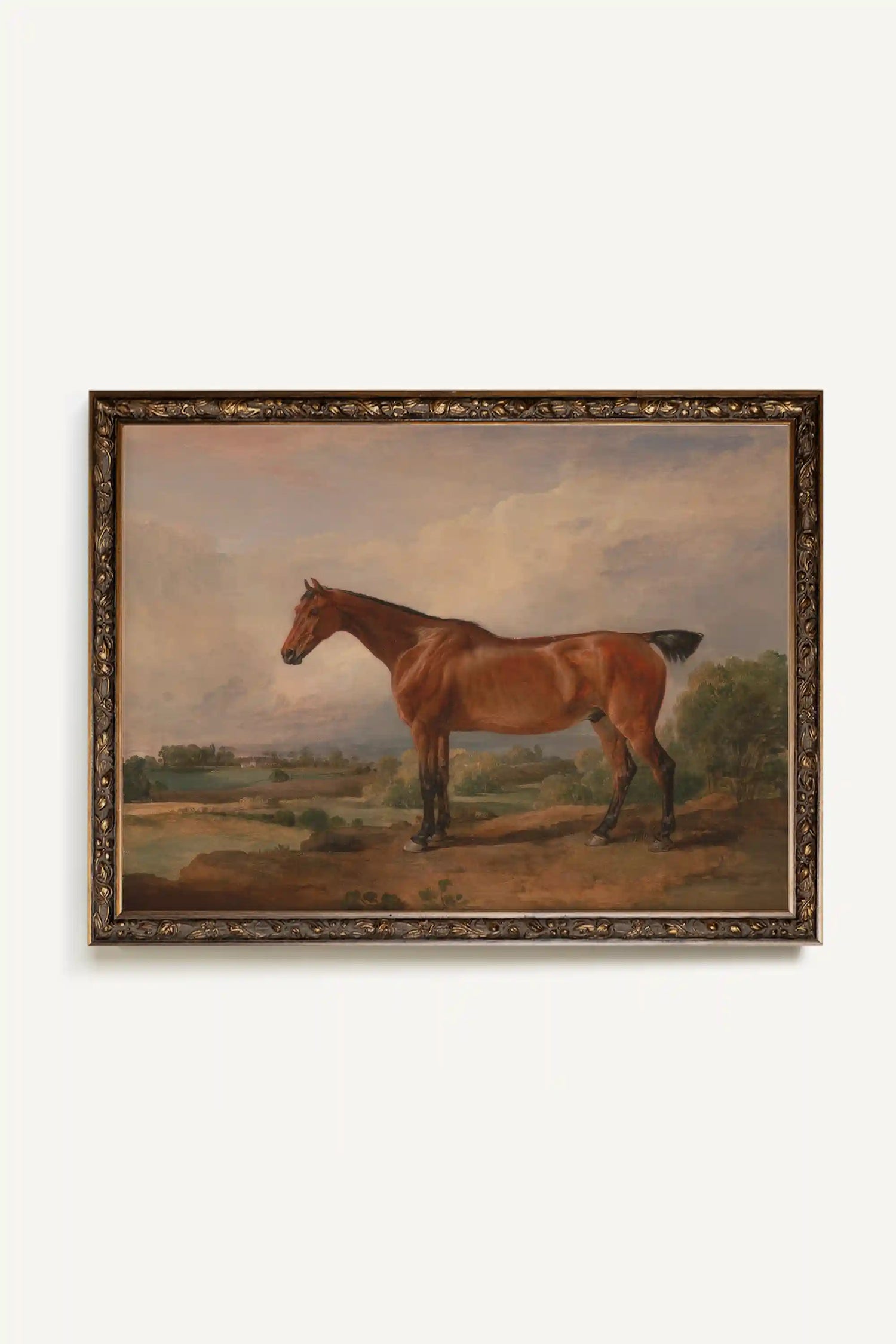 MAJESTÉ ÉQUESTRE, Artwork on stretched canvas, framed Vintage Bronze