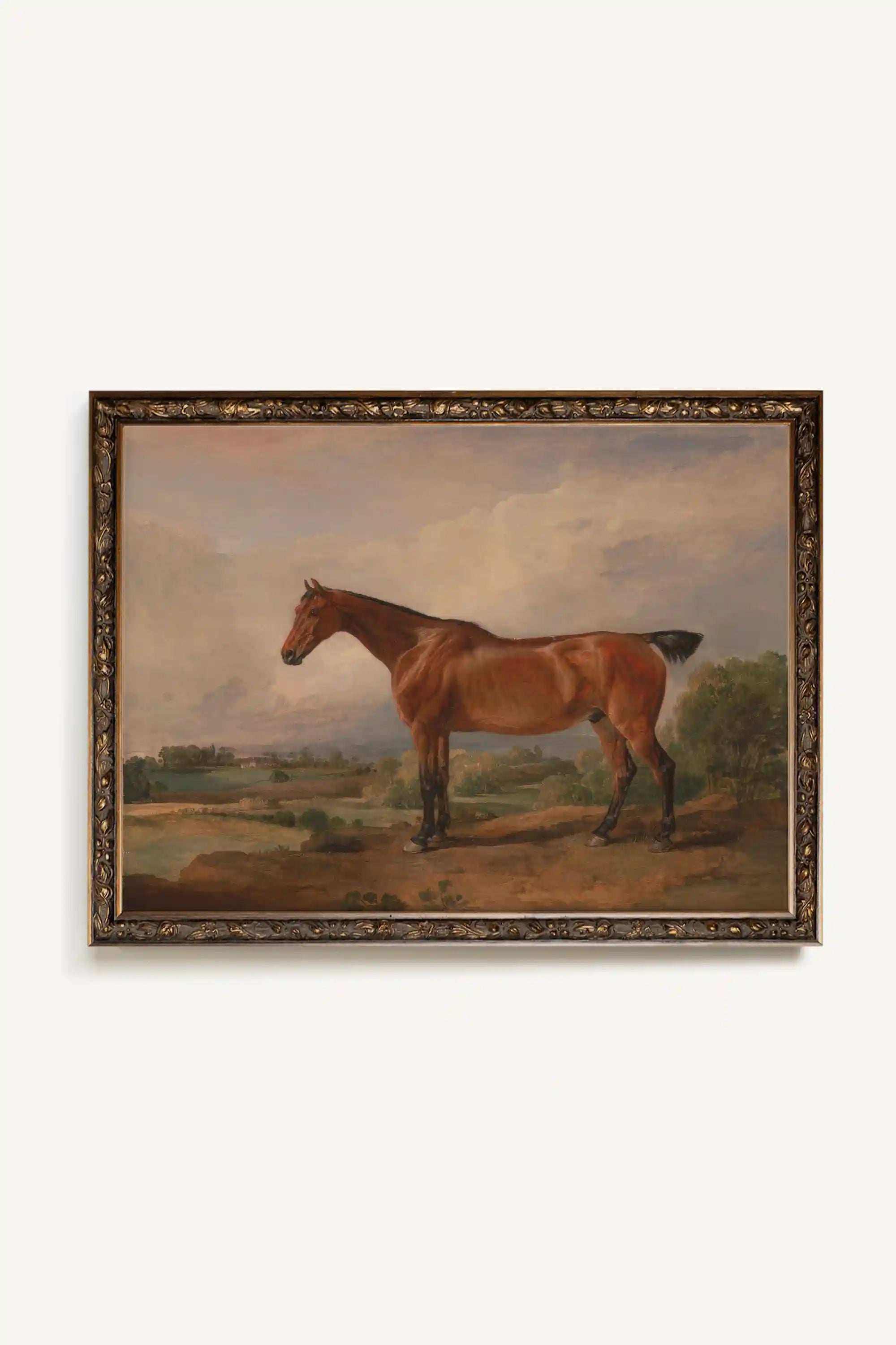 MAJESTÉ ÉQUESTRE, Artwork on stretched canvas, framed Vintage Bronze