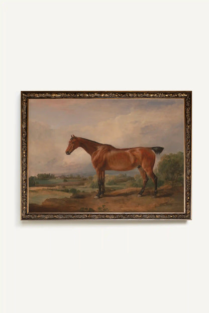 MAJESTÉ ÉQUESTRE, Artwork on stretched canvas, framed Vintage Bronze