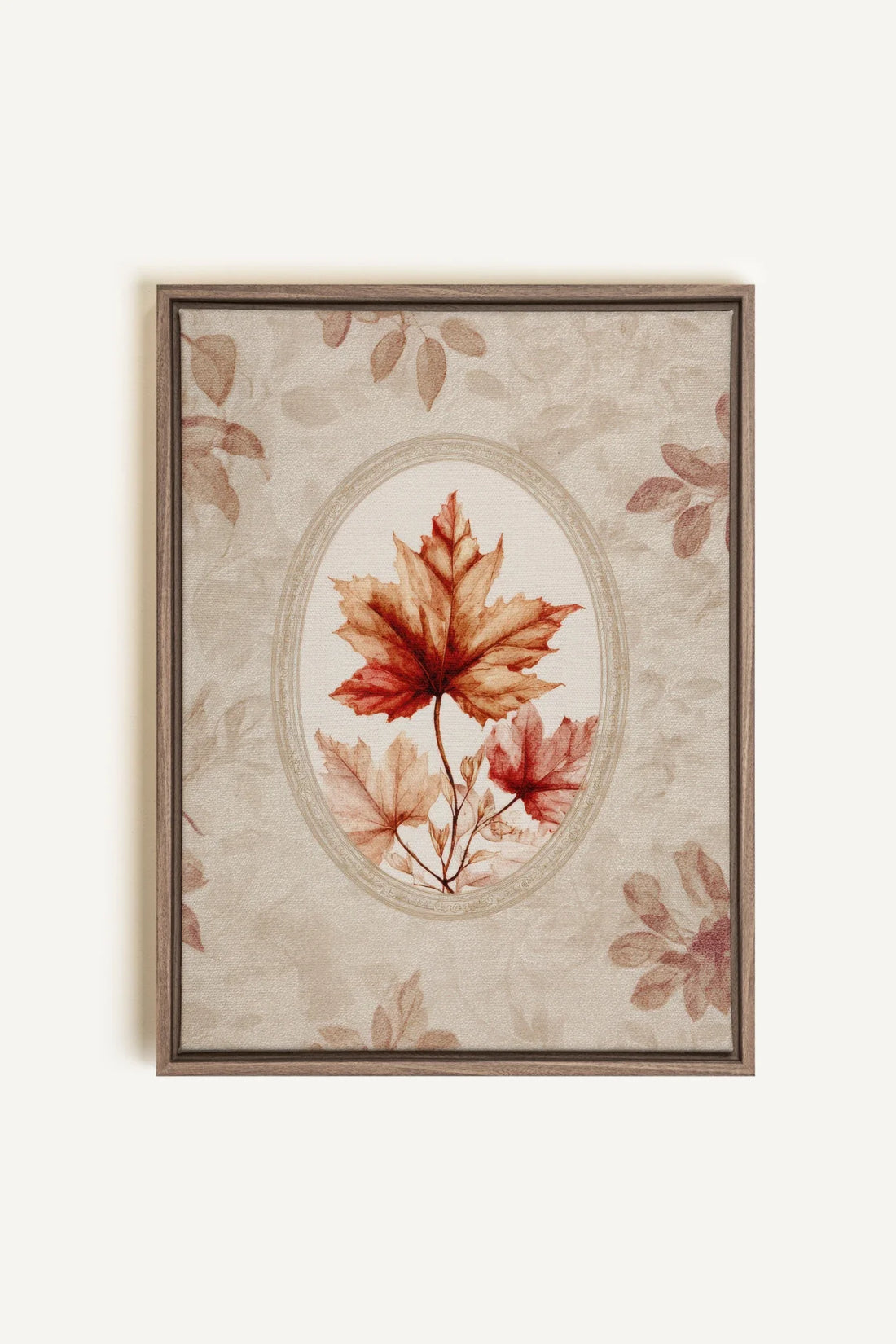 MAPLE MEMORY, Oeuvre sur toile étirée, encadré Brun Chêne