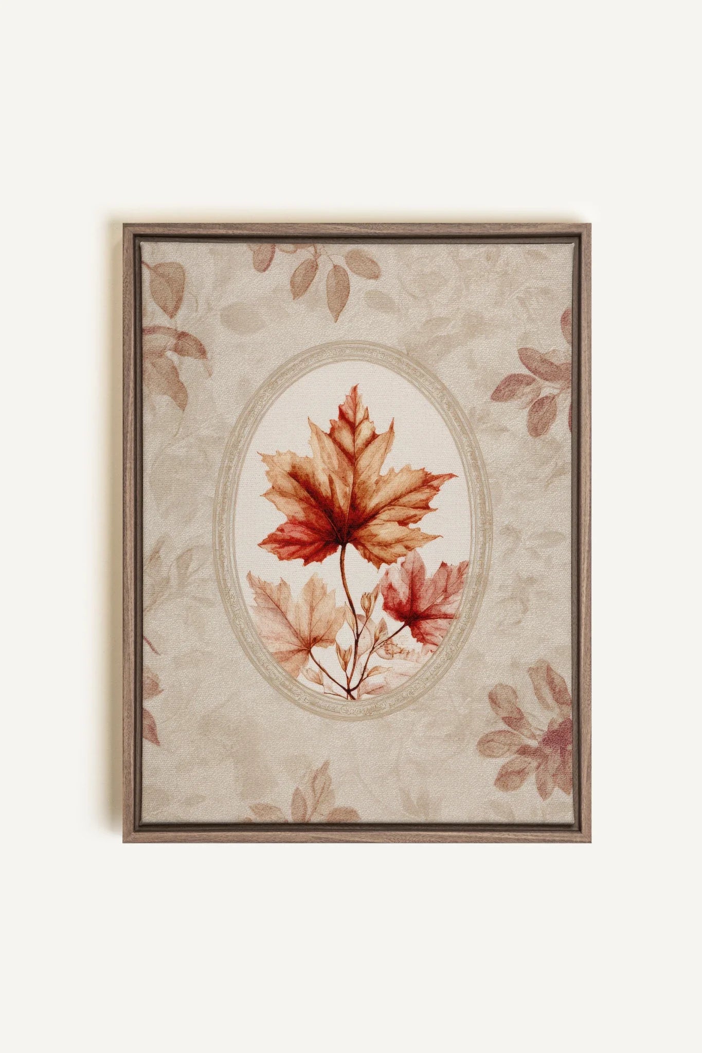 MAPLE MEMORY, Oeuvre sur toile étirée, encadré Brun Chêne