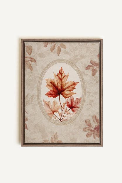 MAPLE MEMORY, Oeuvre sur toile étirée, encadré Brun Chêne