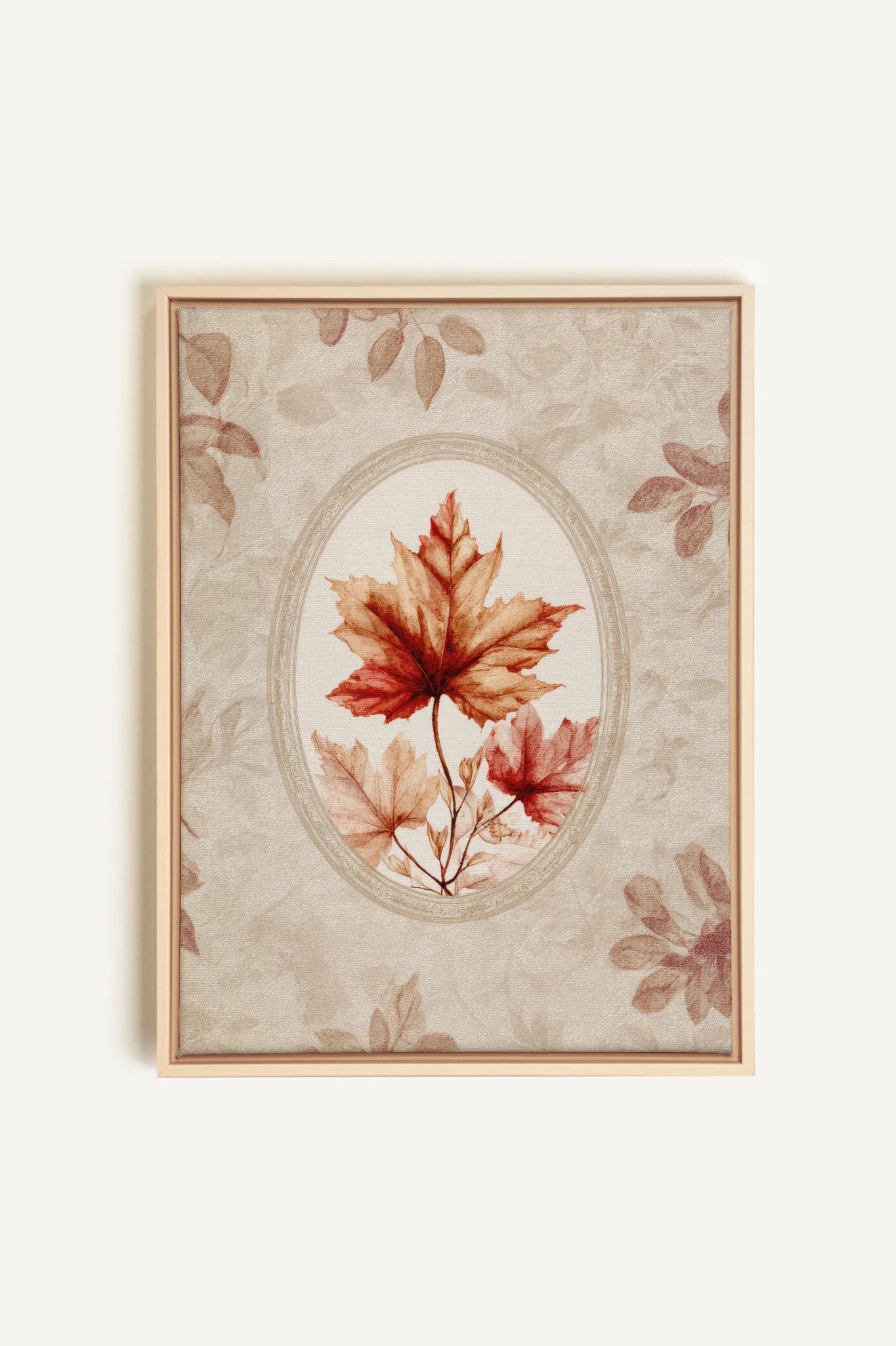 MAPLE MEMORY, Oeuvre sur toile étirée, encadré Naturel Clair