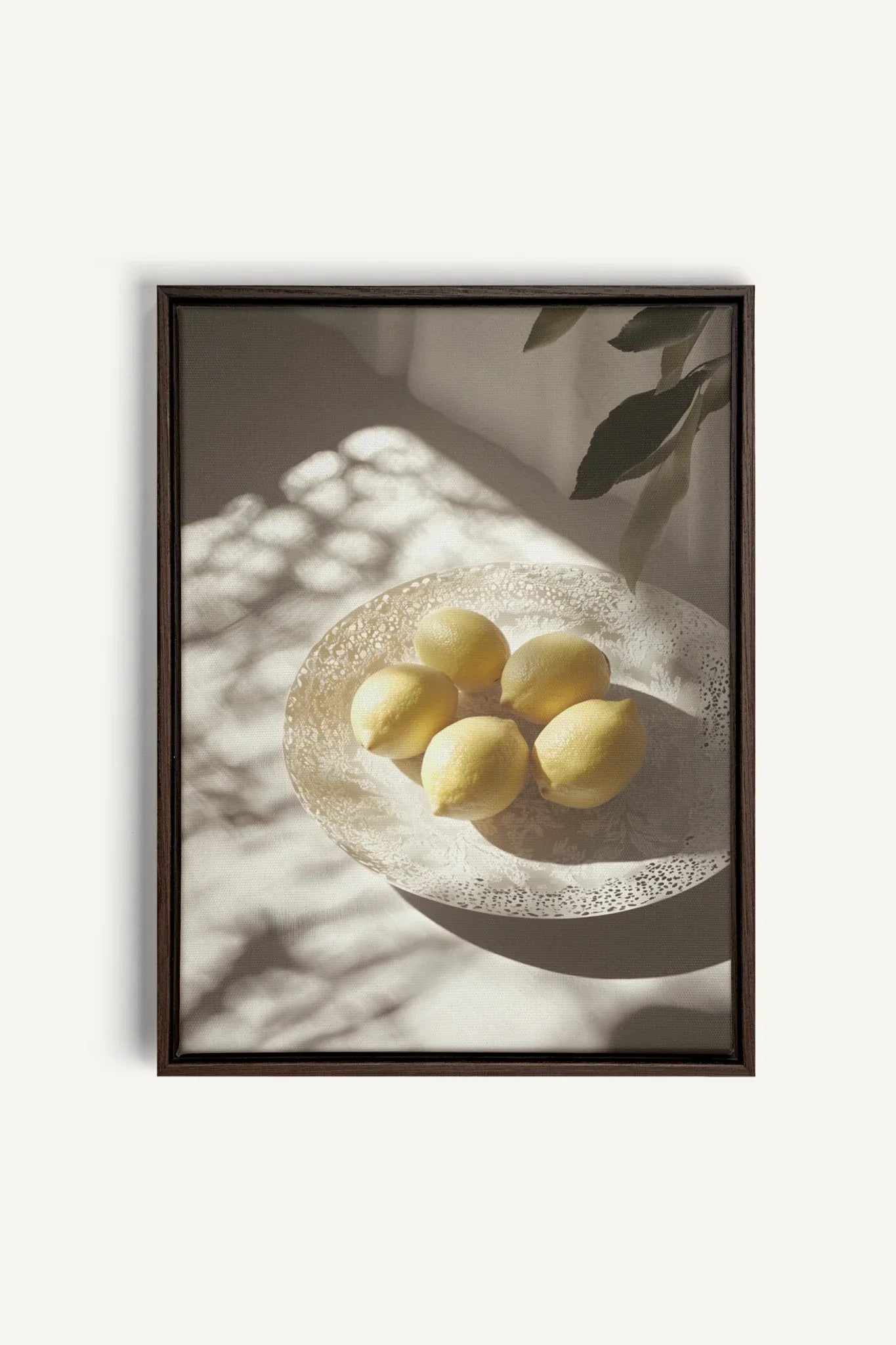 OLEKA CANVAS - MATIN LUMINEUX, Oeuvre sur toile étirée, encadré Brun Noyer
