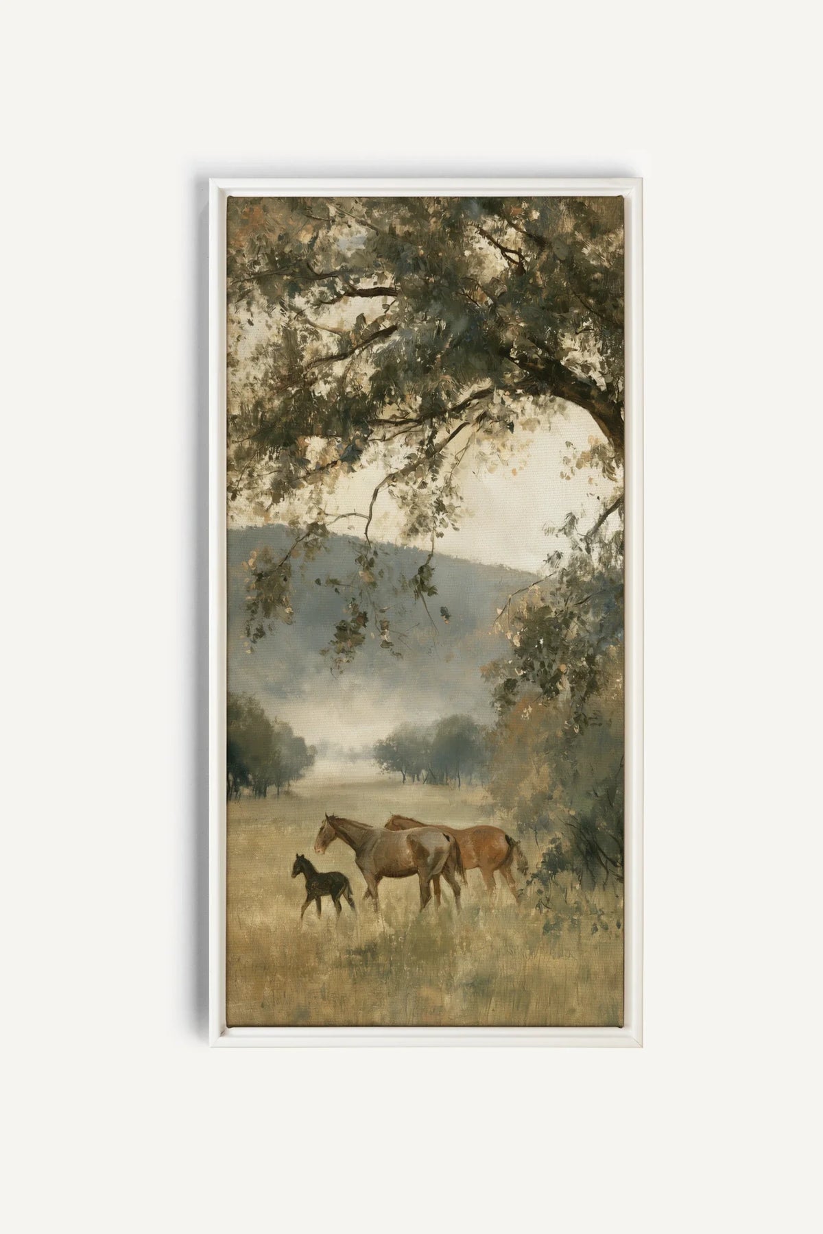 MEADOW FAMILY toile étirée encadré blanc