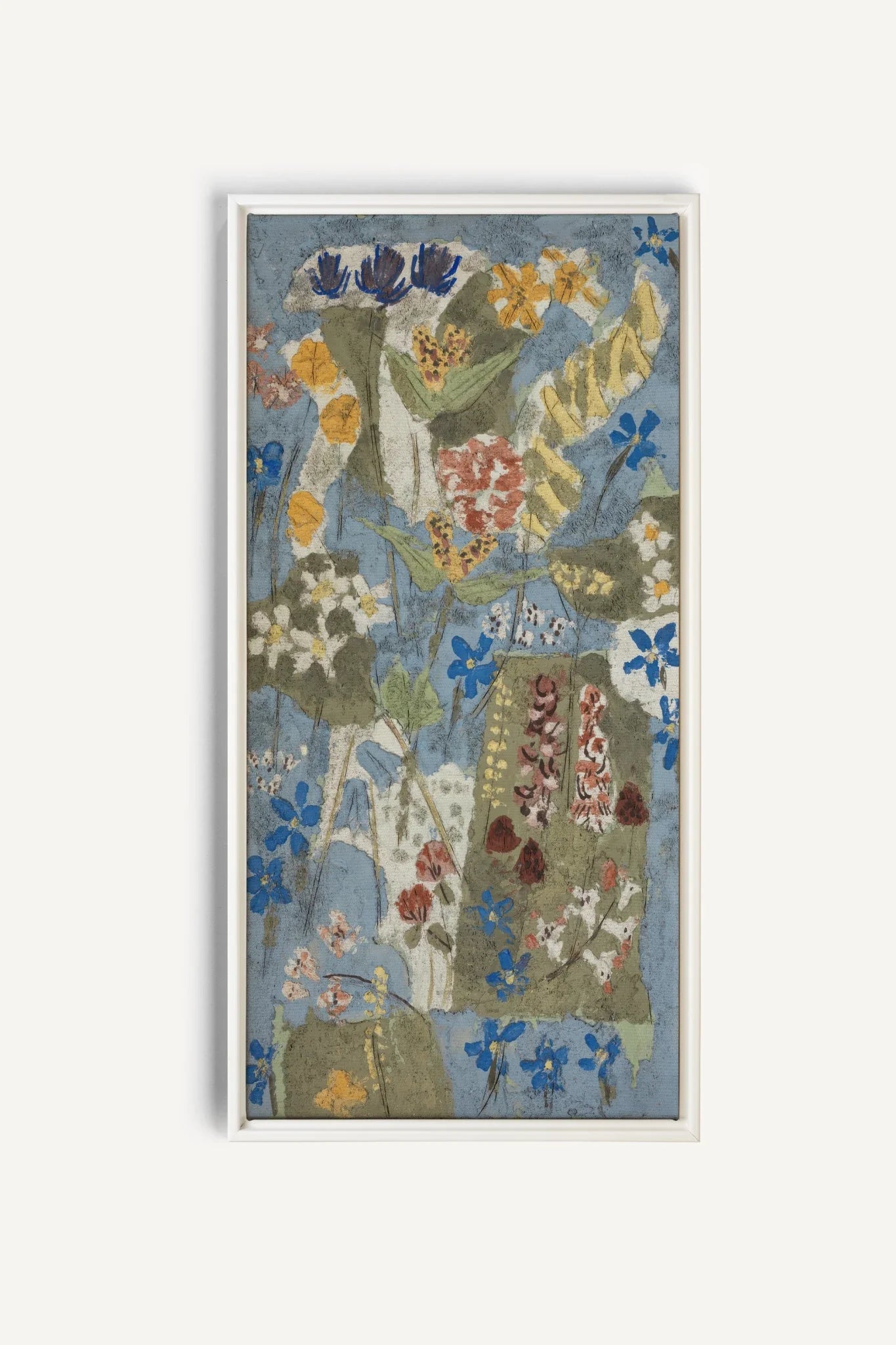 MEADOW TAPESTRY, Oeuvre sur toile étirée, encadré Blanc