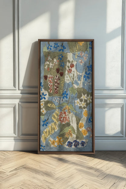 MEADOW TAPESTRY, Oeuvre sur toile étirée, encadré Brun Chêne