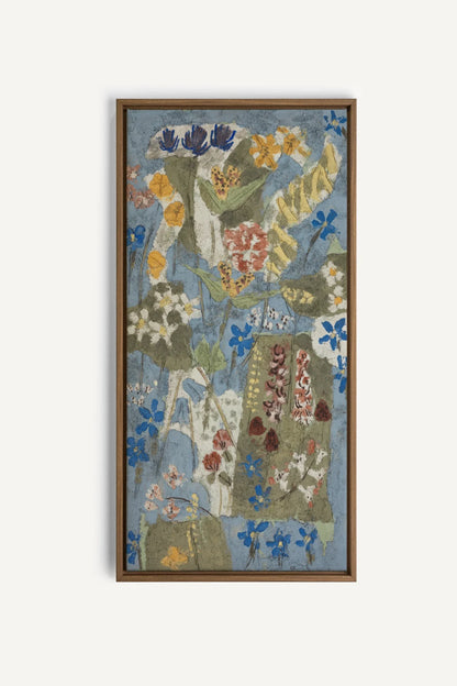 MEADOW TAPESTRY, Oeuvre sur toile étirée, encadré Brun Chêne