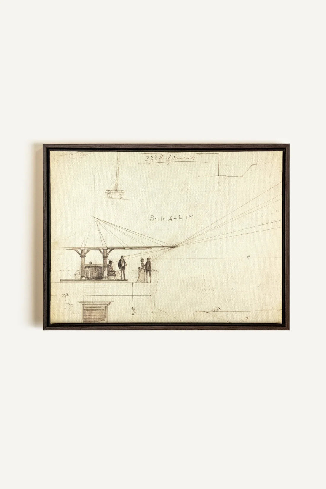 OLEKA CANVAS - MEASURED MINDS, Oeuvre sur toile étirée, encadré Brun Noyer