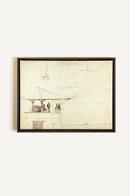 OLEKA CANVAS - MEASURED MINDS, Oeuvre sur toile étirée, encadré Brun Noyer