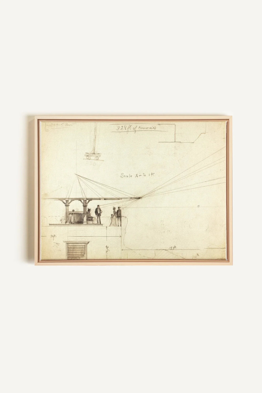 OLEKA CANVAS - MEASURED MINDS, Oeuvre sur toile étirée, encadré Naturel Clair