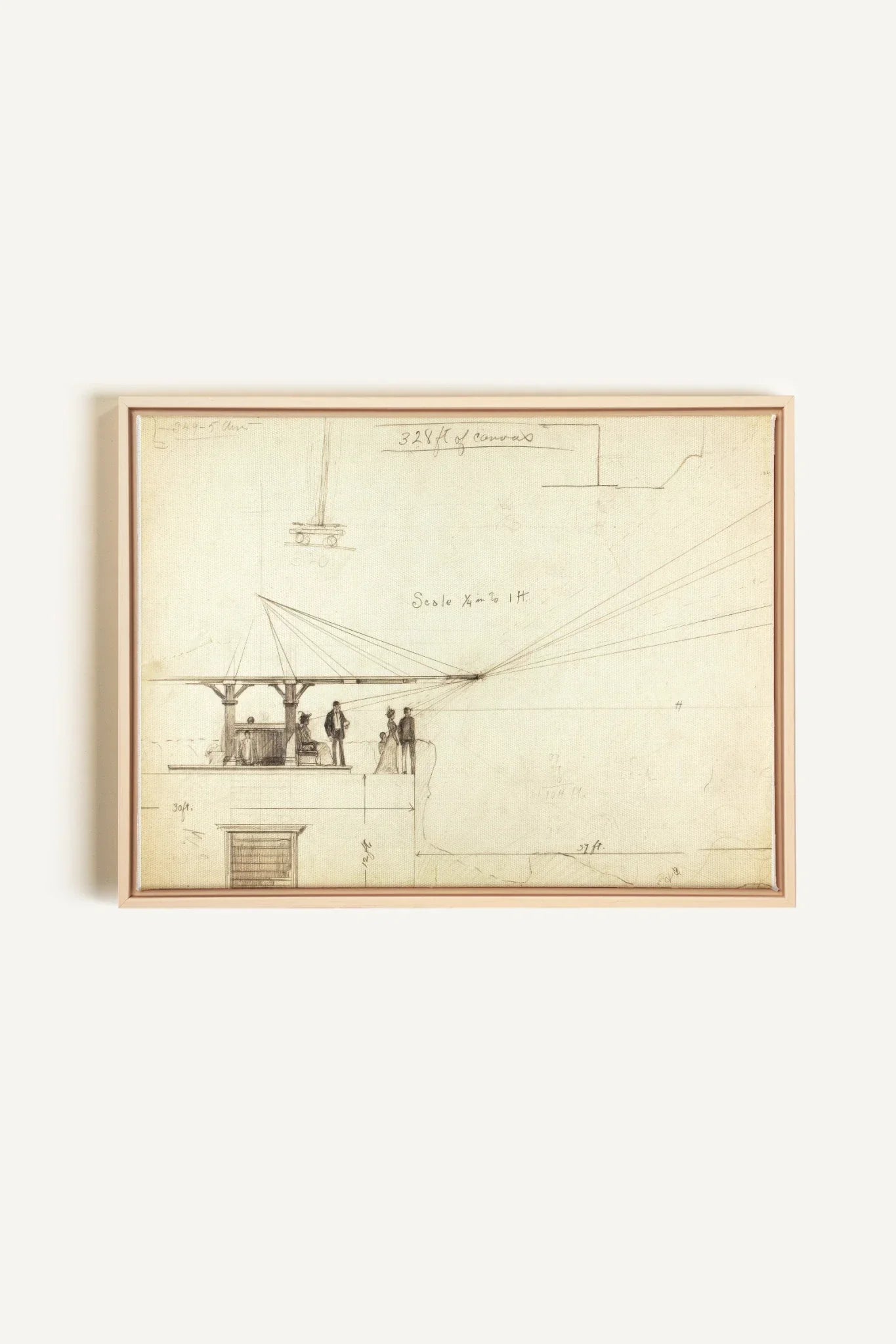 OLEKA CANVAS - MEASURED MINDS, Oeuvre sur toile étirée, encadré Naturel Clair