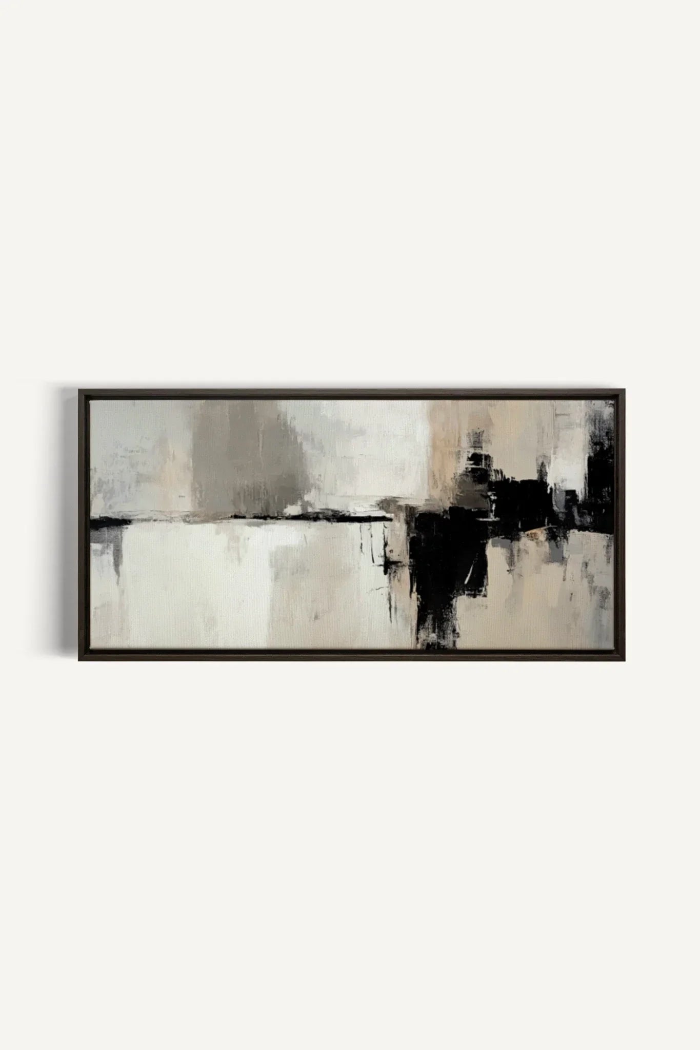 OLEKA CANVAS - MINERAL ESSENCE, Oeuvre sur toile étirée, encadré Brun Noyer