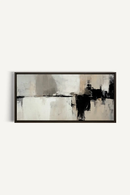 OLEKA CANVAS - MINERAL ESSENCE, Oeuvre sur toile étirée, encadré Brun Noyer