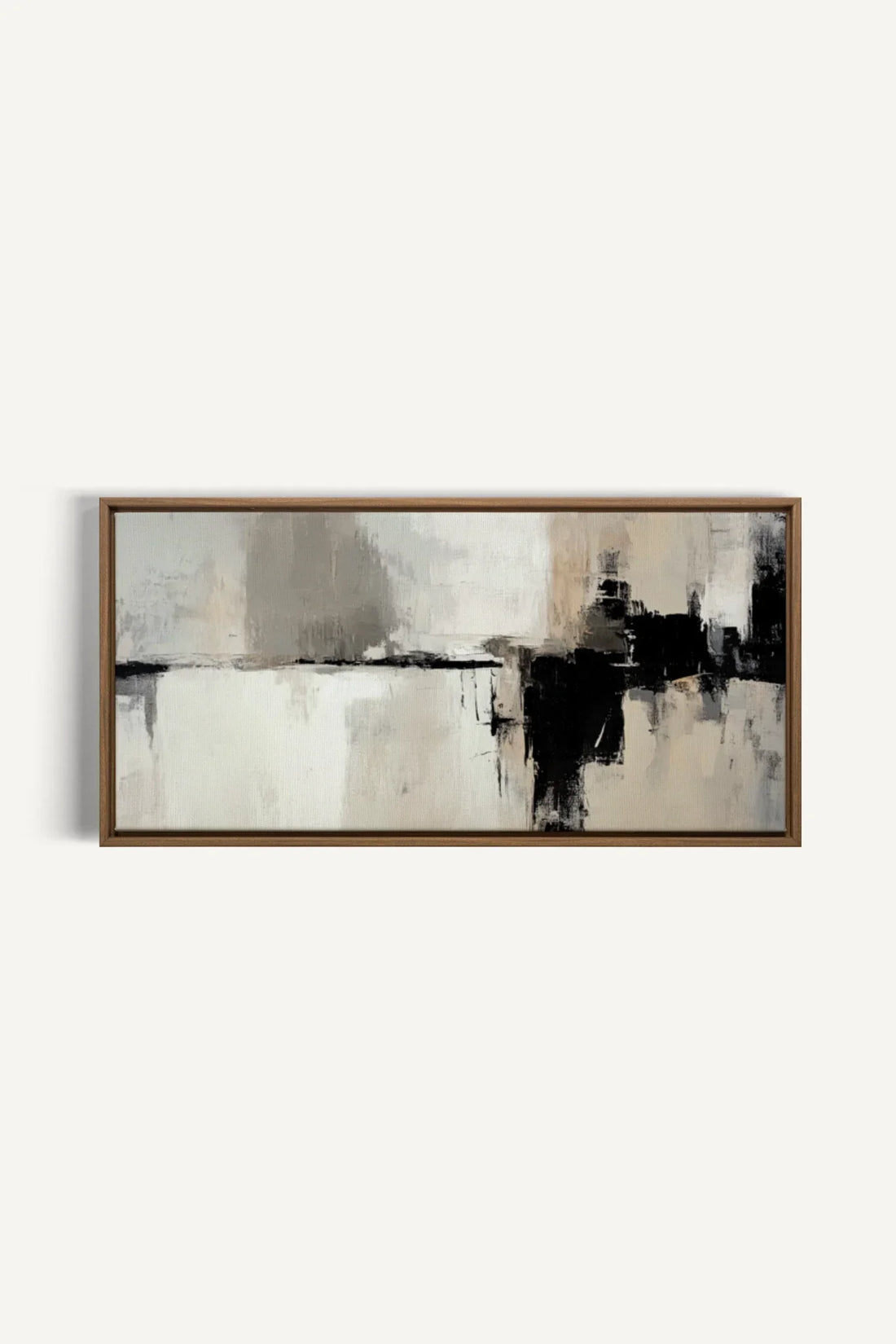 OLEKA CANVAS - MINERAL ESSENCE, Oeuvre sur toile étirée, encadré Brun Chêne