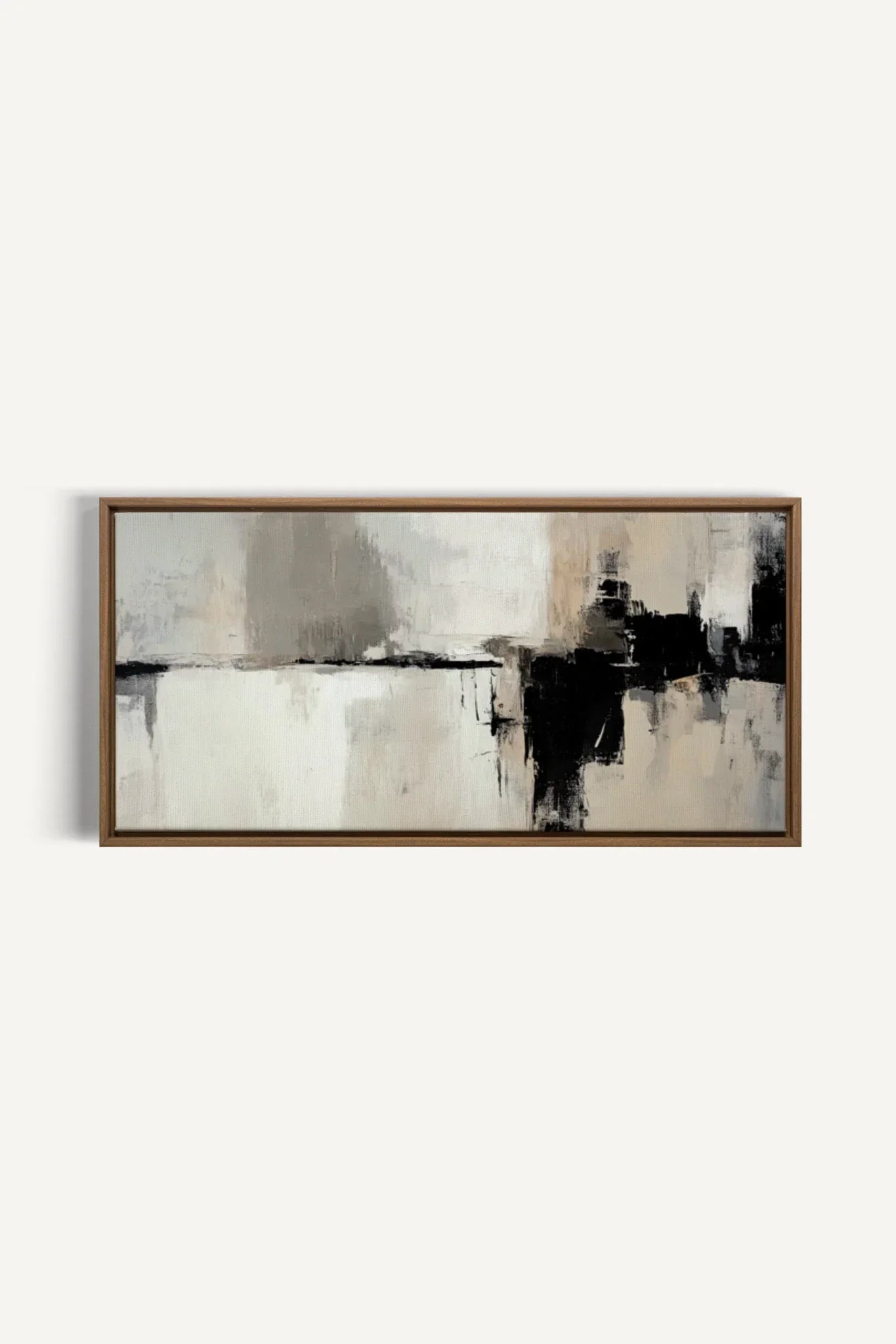 OLEKA CANVAS - MINERAL ESSENCE, Oeuvre sur toile étirée, encadré Brun Chêne