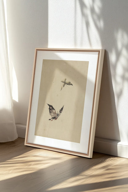 MISTY WINGS, Oeuvre sur toile étirée, encadré Naturel Clair