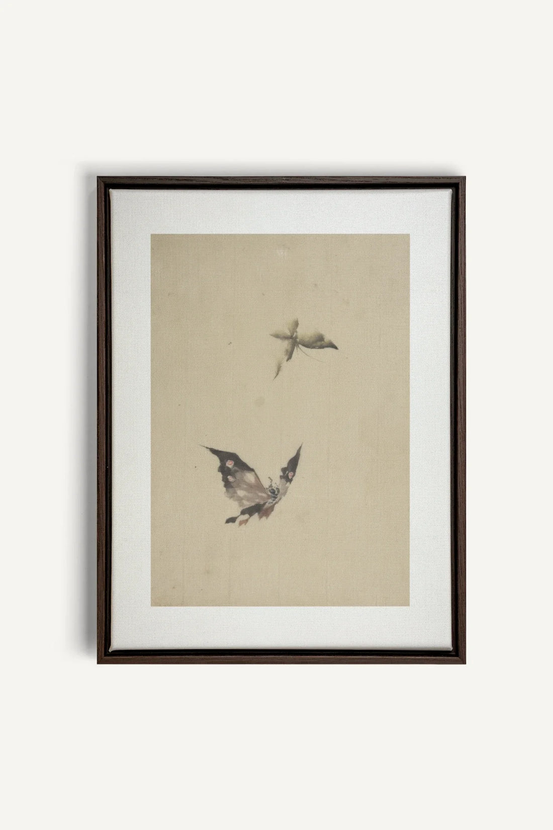 MISTY WINGS, Oeuvre sur toile étirée, encadré Brun Noyer