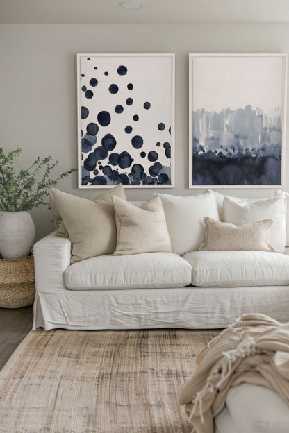 OCEAN MIST DUO (2 works on stretched canvas)