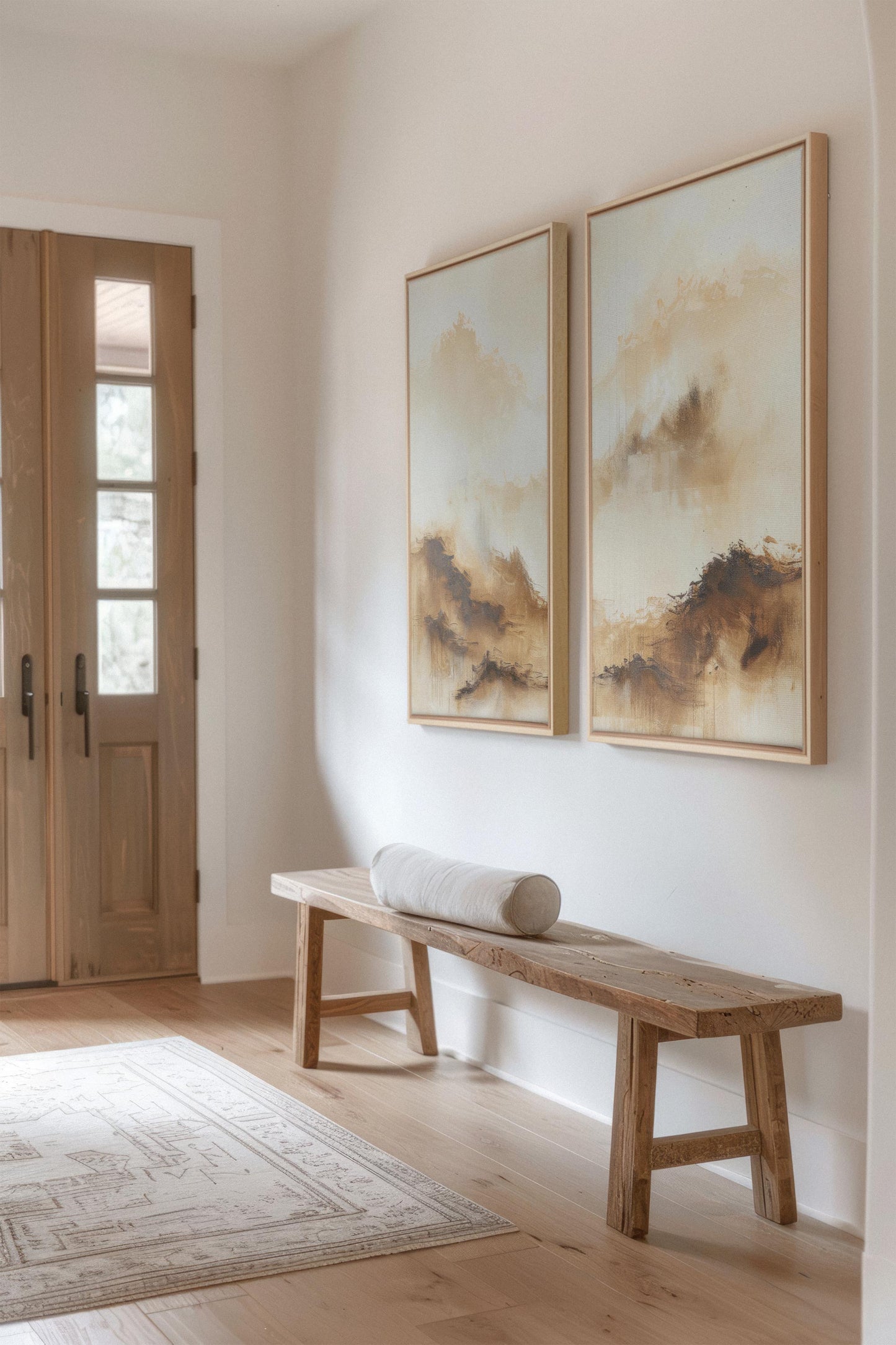 AMBER WAVES DUO (2 works on stretched canvas)