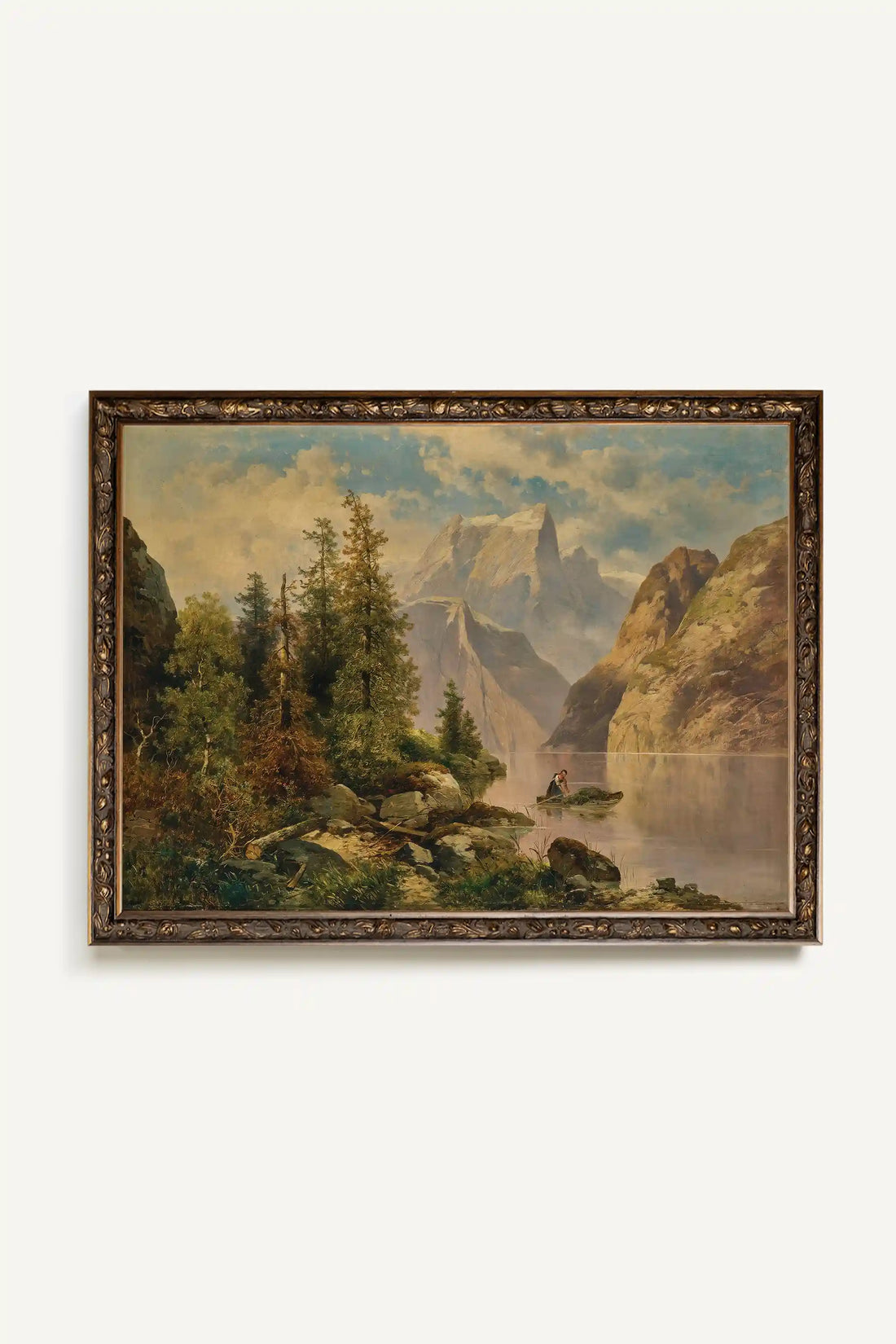 MONTS ÉTERNELS, Artwork on rigid canvas, framed in Vintage Bronze