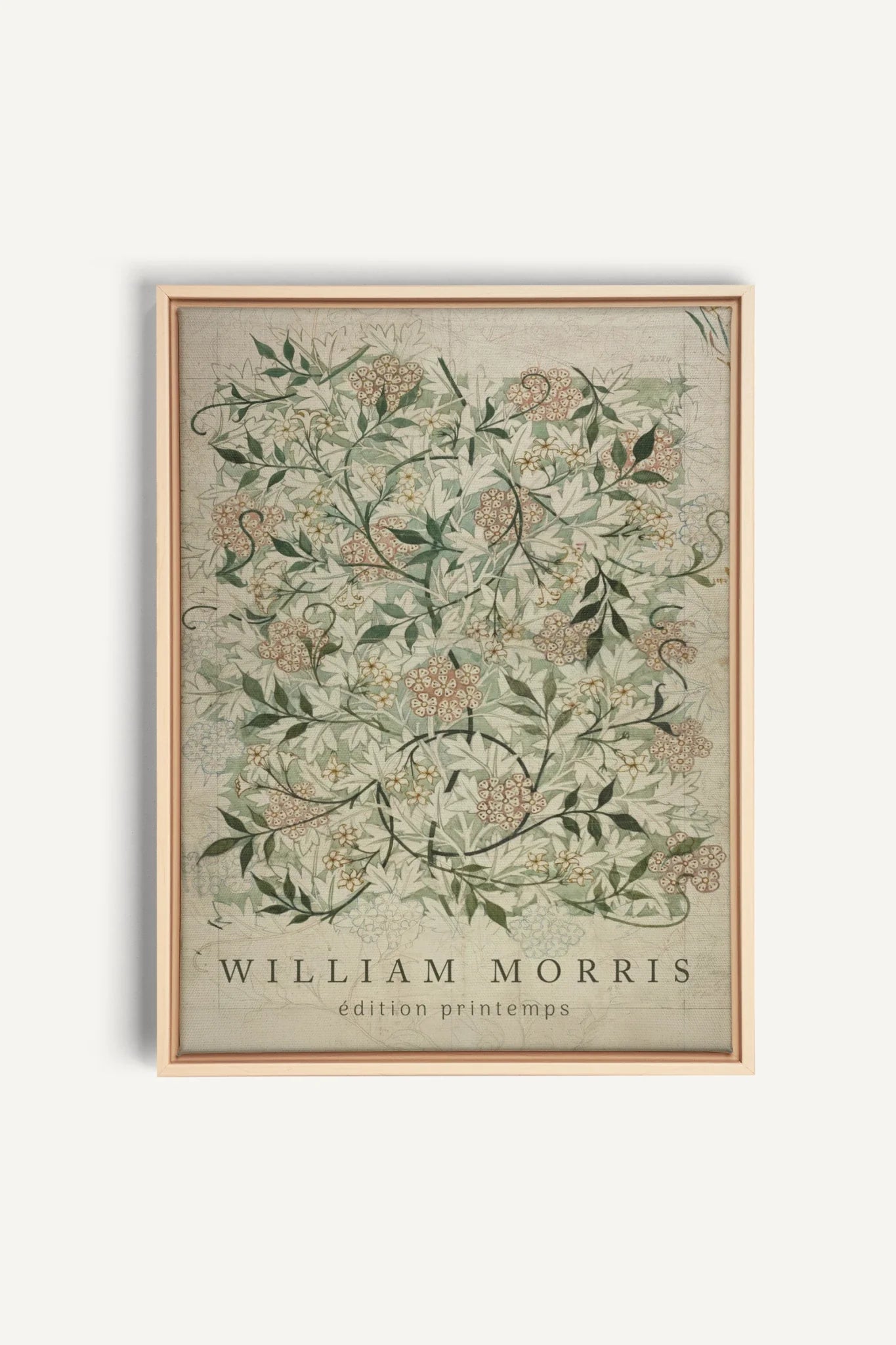 MORRIS GARDEN, Oeuvre sur toile étirée, encadré Naturel Clair