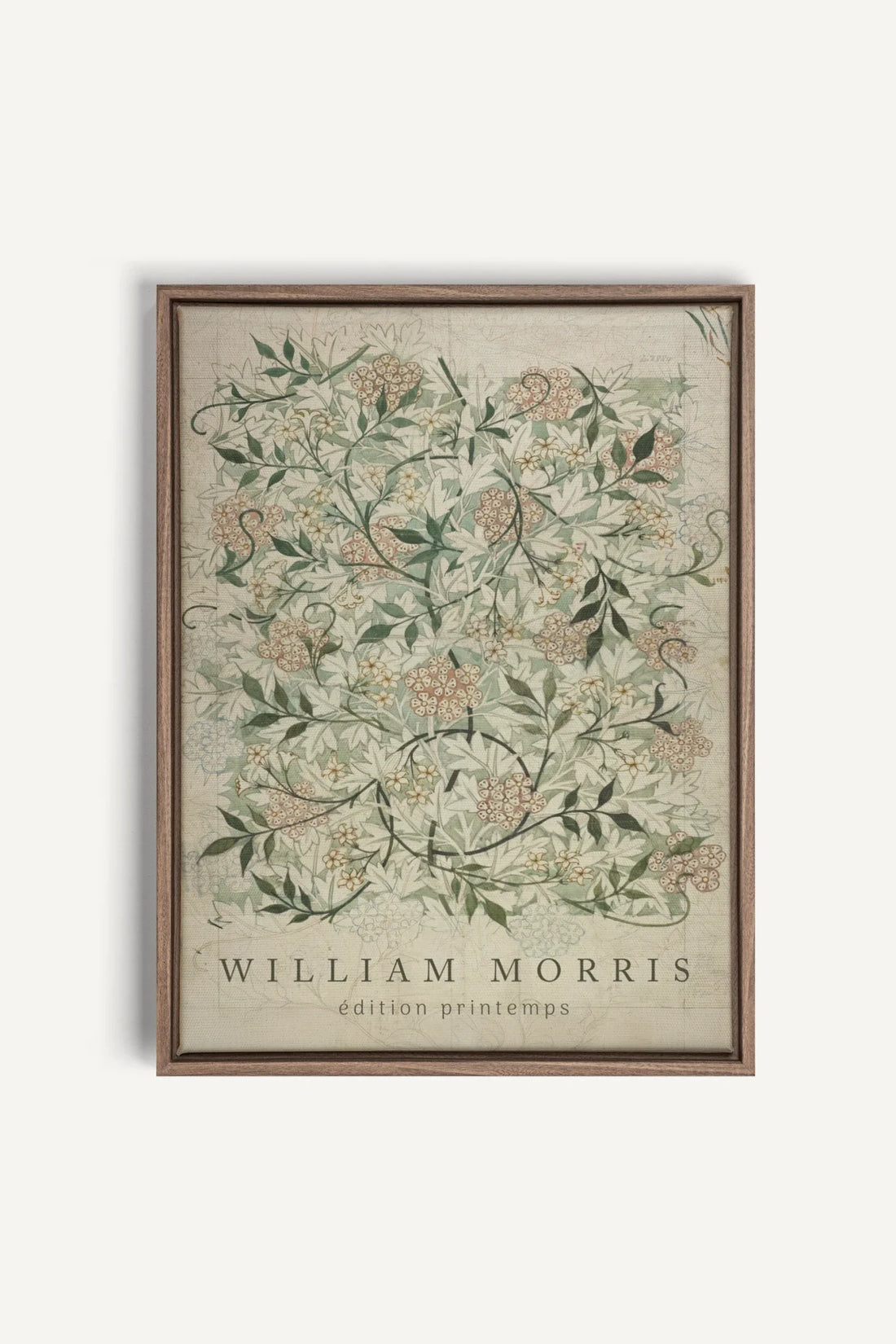 MORRIS GARDEN, Oeuvre sur toile étirée, encadré Brun Chêne