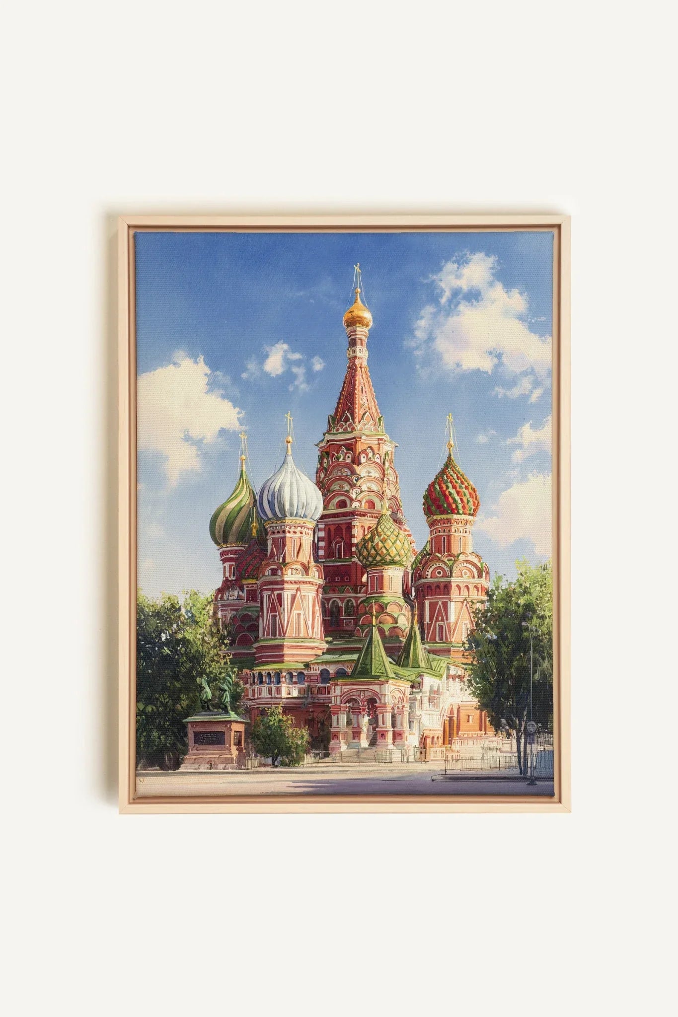 OLEKA CANVAS - MOSCOW HUES, Oeuvre sur toile étirée, encadré Naturel Clair