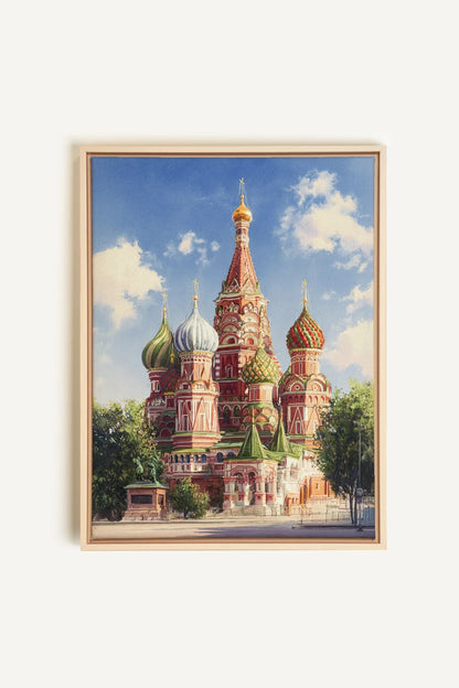 OLEKA CANVAS - MOSCOW HUES, Oeuvre sur toile étirée, encadré Naturel Clair