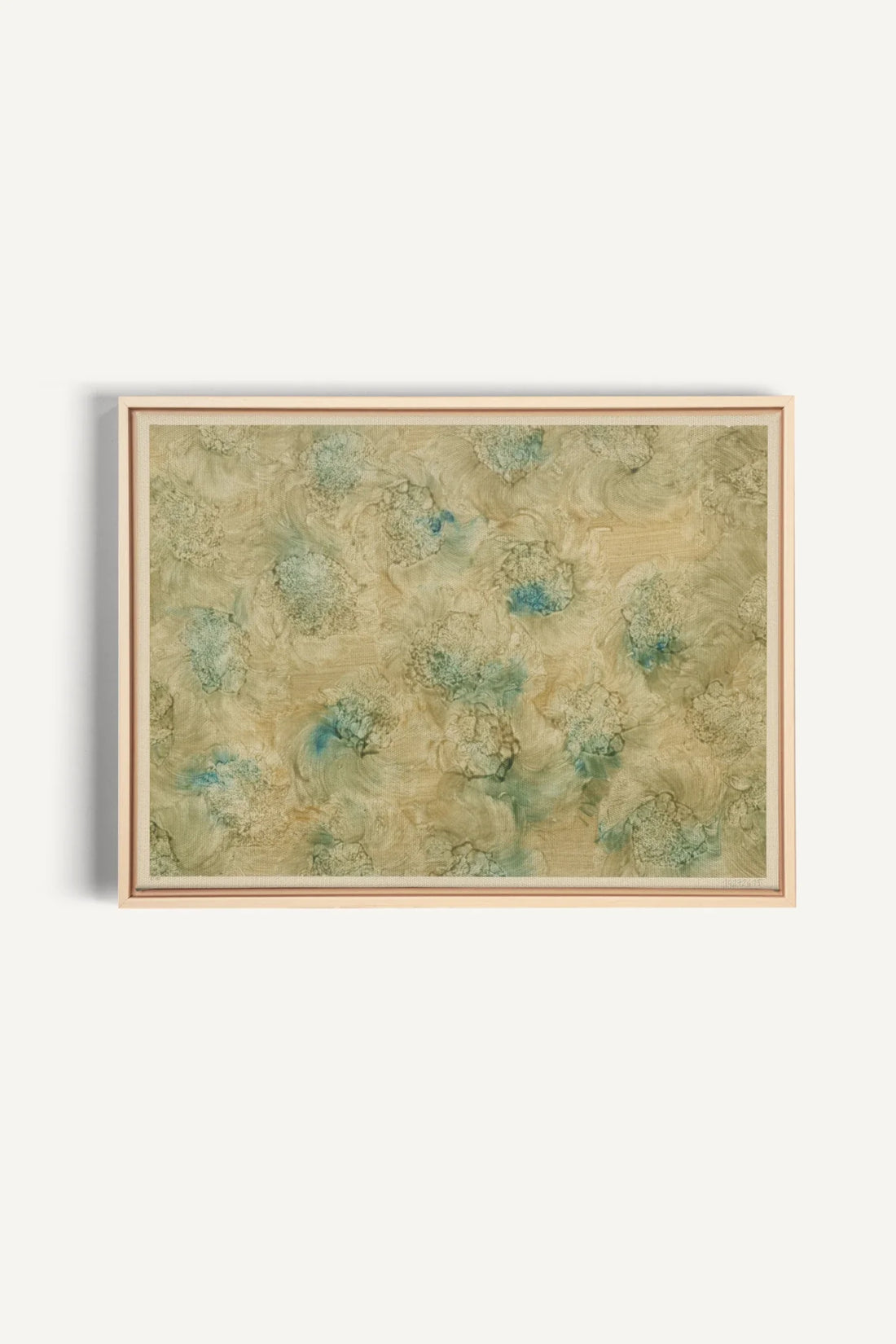 MOUSSE FLORALE, Oeuvre sur toile étirée, encadré Naturel Clair