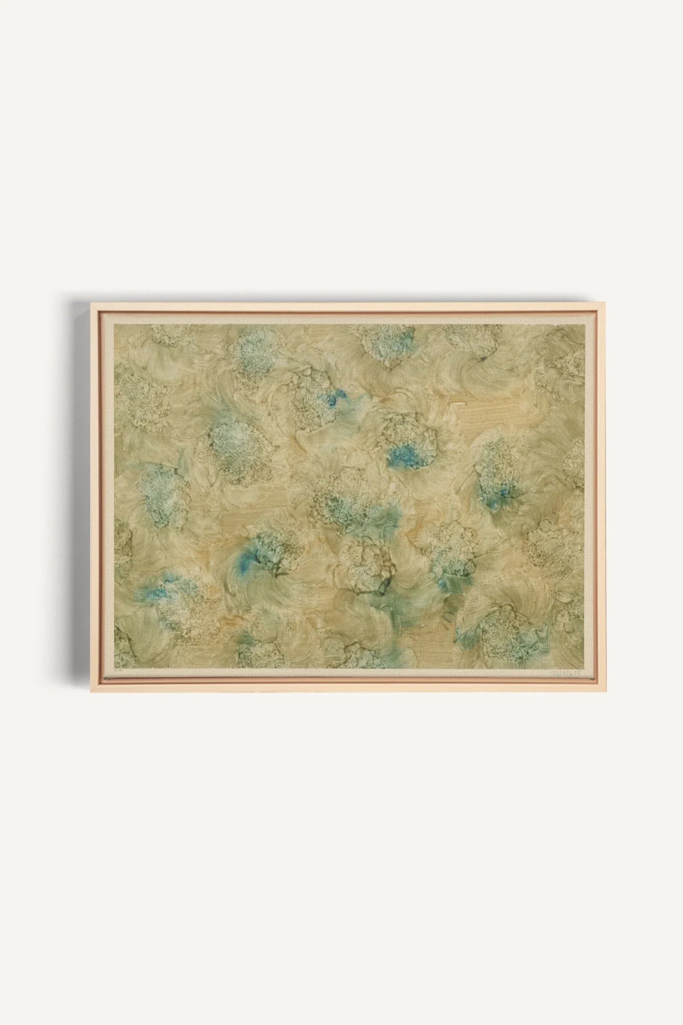 MOUSSE FLORALE, Oeuvre sur toile étirée, encadré Naturel Clair