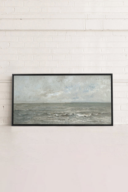OLEKA CANVAS - SIGNATURE SEASCAPE, Oeuvre sur toile étirée, encadré Noir