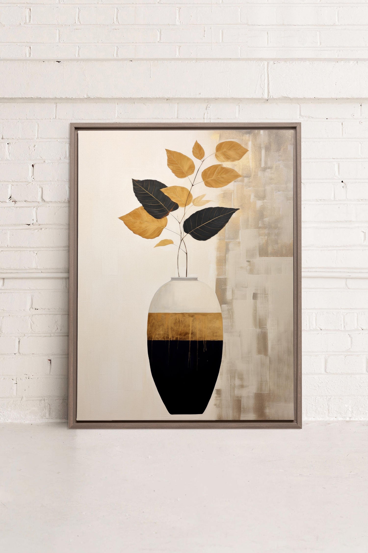 LUXURY LEAVES, Oeuvre sur toile étiré