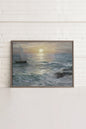 Sailing in the sunset, Work on stretched canvas