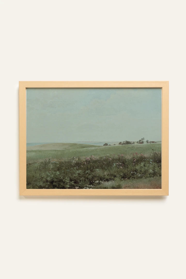 MUTED GREEN MEADOW, Toile Rigide