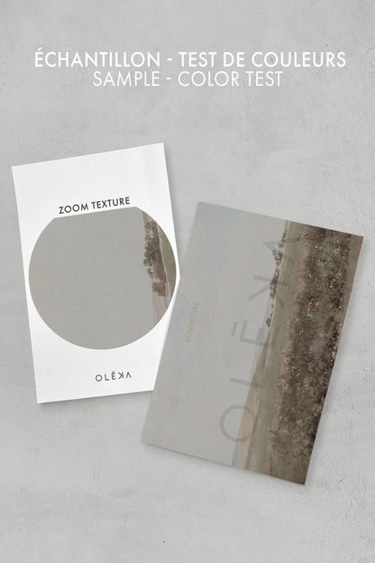 OLEKA CANVAS - MUTED GREEN MEADOW, Oeuvre sur toile étirée, encadré Blanc