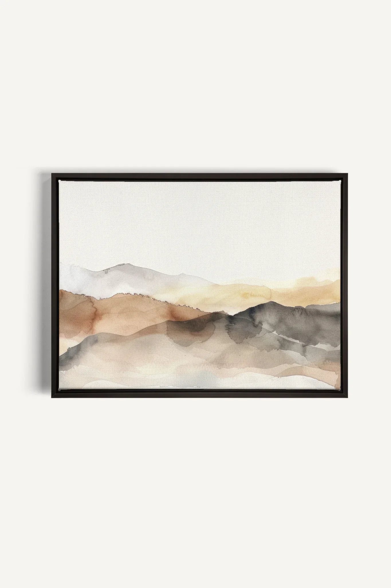 OLEKA CANVAS - MUTED LINES, Oeuvre sur toile étirée, encadré Noir