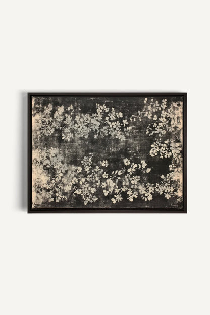 OLEKA CANVAS - MYSTERIOUS GARDEN, Oeuvre sur toile étirée, encadré Noir