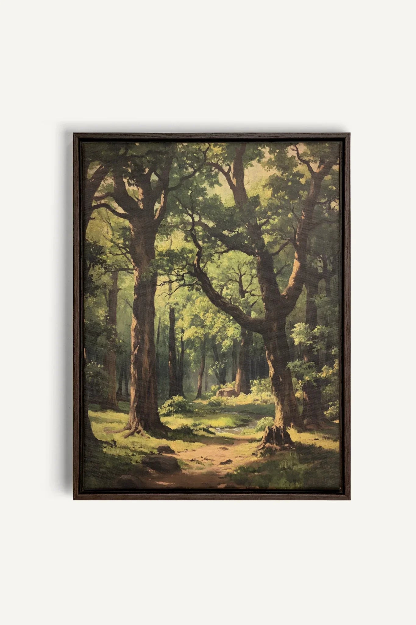 OLEKA CANVAS - MYSTIC TRAILS, Oeuvre sur toile étirée, encadré Brun Noyer