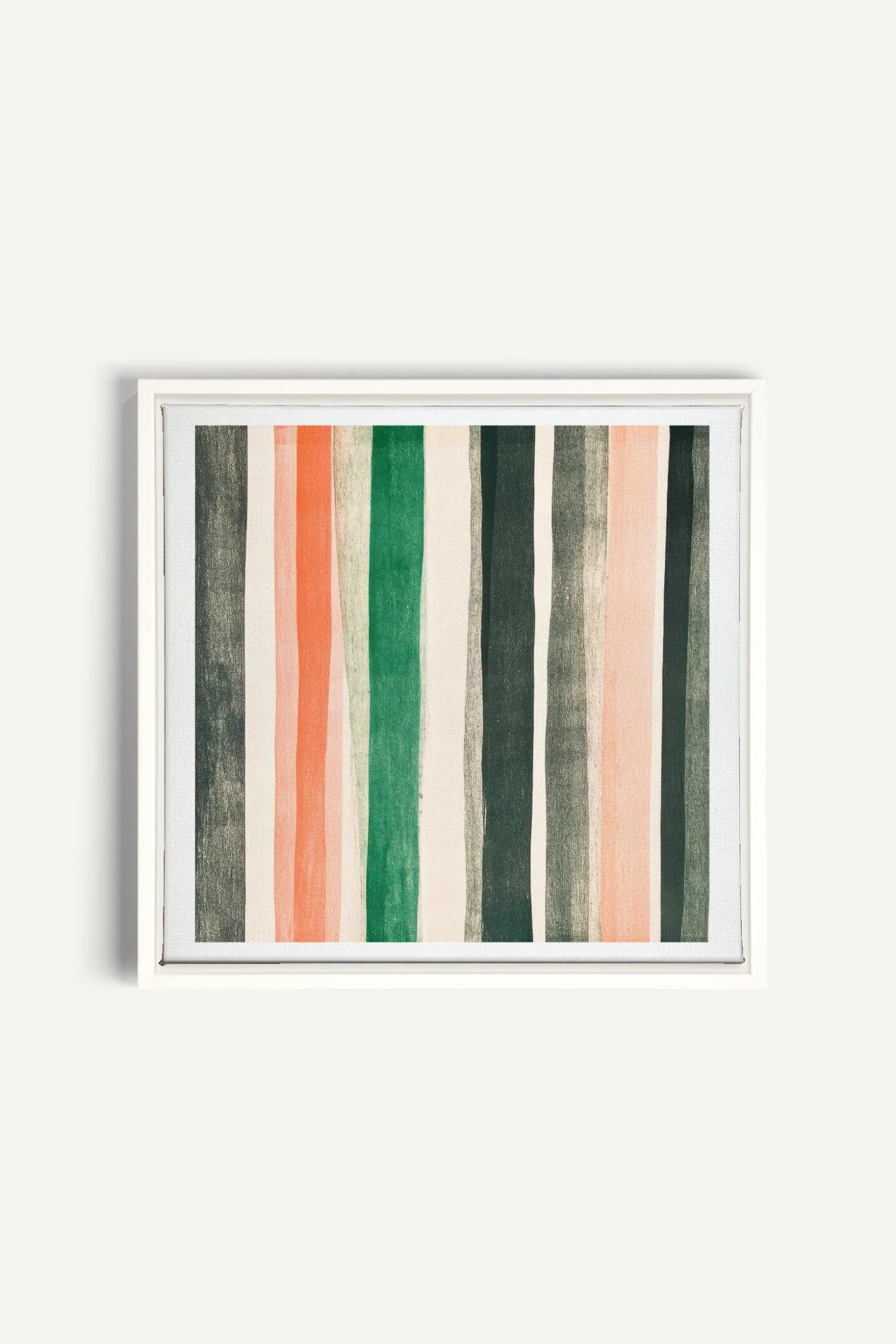 NATURAL LINES, Artwork on stretched canvas, framed in white