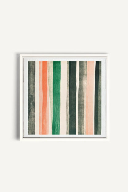 NATURAL LINES, Artwork on stretched canvas, framed in white
