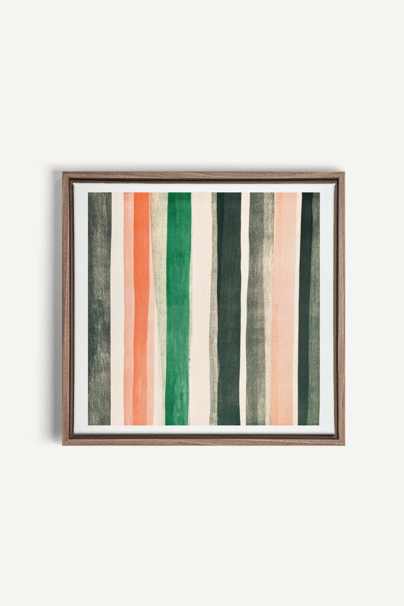 NATURAL LINES, Artwork on stretched canvas, framed in Brown Oak