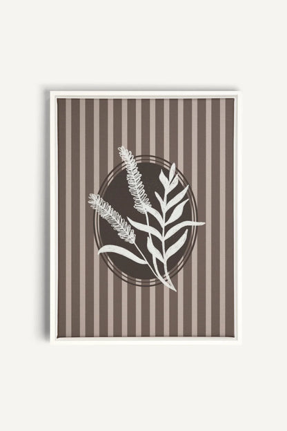 OLEKA CANVAS - NATURAL STROKES, Oeuvre sur toile étirée, encadré Blanc